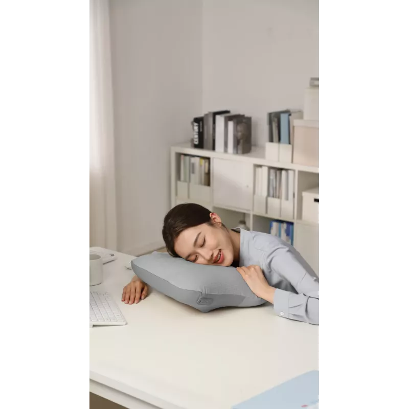 SKG VS500 massagekussen – kneedmassage, batterijgevoed 10 W, ingebouwde accu, grijs