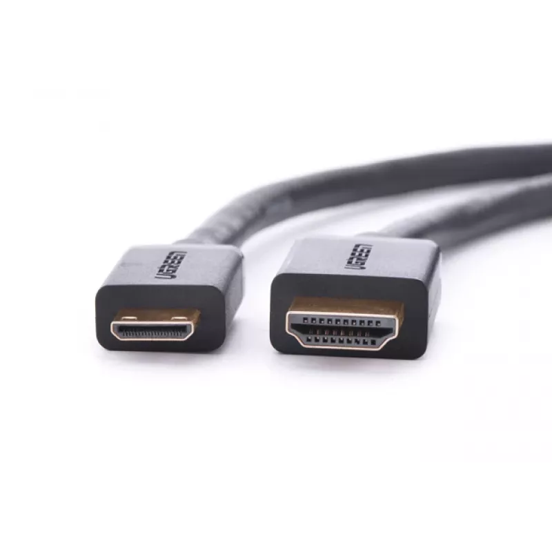 HDMI-kabel Ugreen 20137 mini-HDMI stekker naar HDMI bus zwart goud