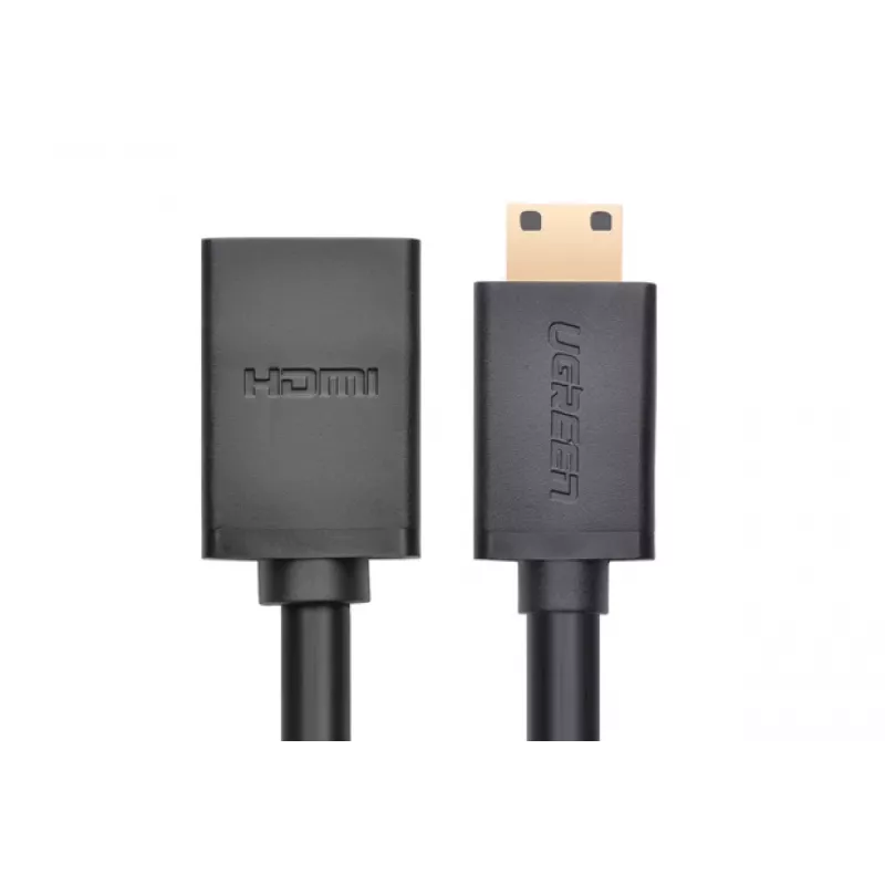HDMI-kabel Ugreen 20137 mini-HDMI stekker naar HDMI bus zwart goud