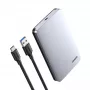 HDD/SSD-behuizing UGREEN 70498 voor 2,5-inch SATA-schijven, één bay, USB-C (USB 2.0/3.2 Gen2), aluminium, tot 6 TB