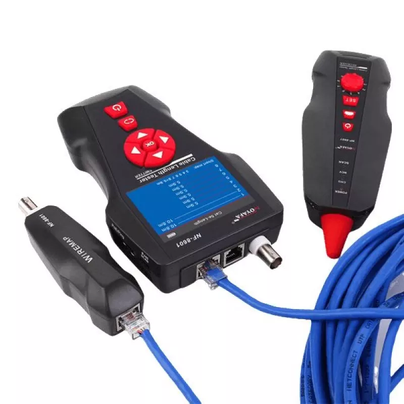Kabeltester LYNX CS TLCD88 — LCD-tester voor Cat3/Cat5E/Cat6 en PoE-detectie