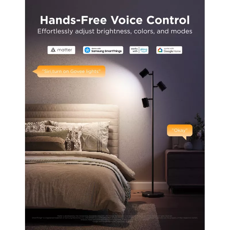 Govee Tree Floor Lamp slimme vloerlamp wifi/Bluetooth 72 W