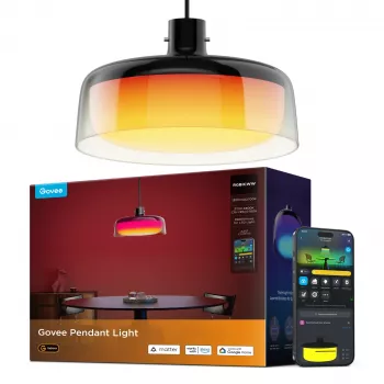 Slimme plafondlamp Govee Pendant Light Wi-Fi/Bluetooth, transparant, Ø300×H171 mm