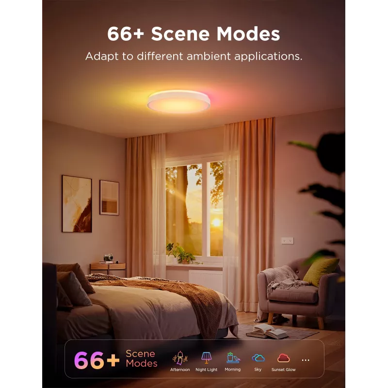 Govee H60A6 Slimme plafondlamp Pro RGBICWW, 38 cm
