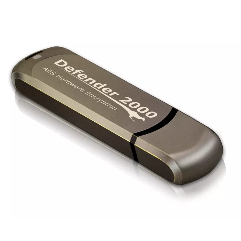iStorage Kanguru Defender 2000 FIPS 140-2 gecertificeerd, 16 GB USB-flashstation USB Type-A 2.0 bruin