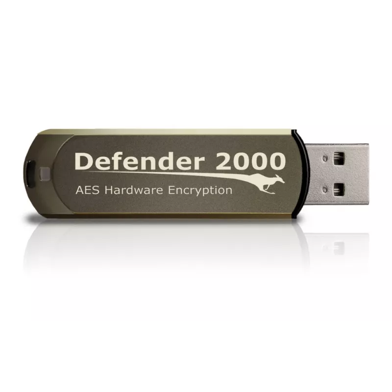 iStorage Kanguru Defender 2000 FIPS 140-2 gecertificeerd, 16 GB USB-flashstation USB Type-A 2.0 bruin