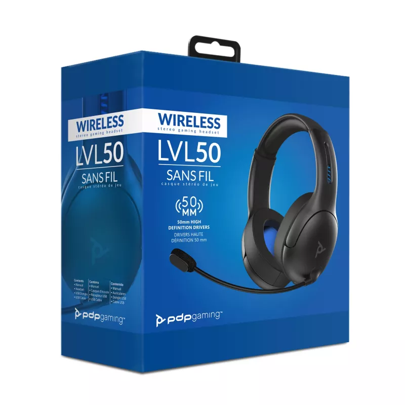 PDP LVL50 headset draadloos hoofdband gaming zwart