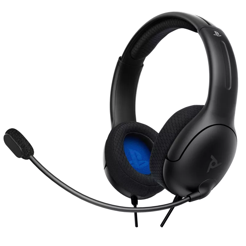 PDP LVL50 bedrade headset PS4 wit - 50 mm-drivers, bedraad, bedraad, gaming, headset, zwart