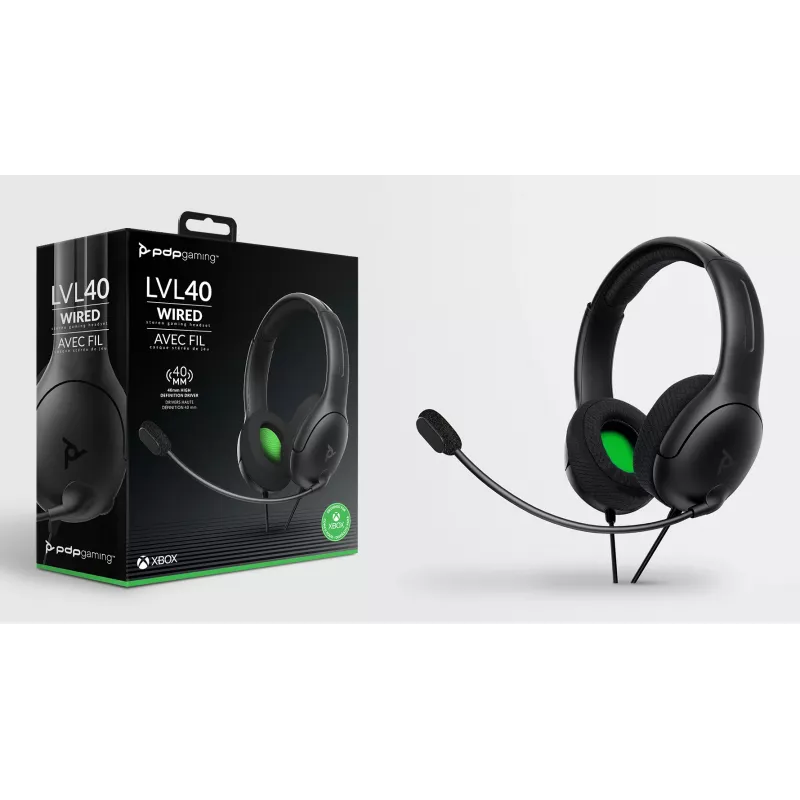 PDP LVL50 bedrade stereo-headset XBSX, bedraad, gaming, headset, zwart
