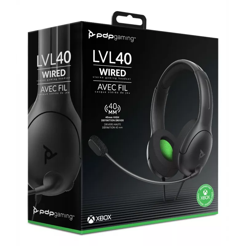 PDP LVL50 bedrade stereo-headset XBSX, bedraad, gaming, headset, zwart