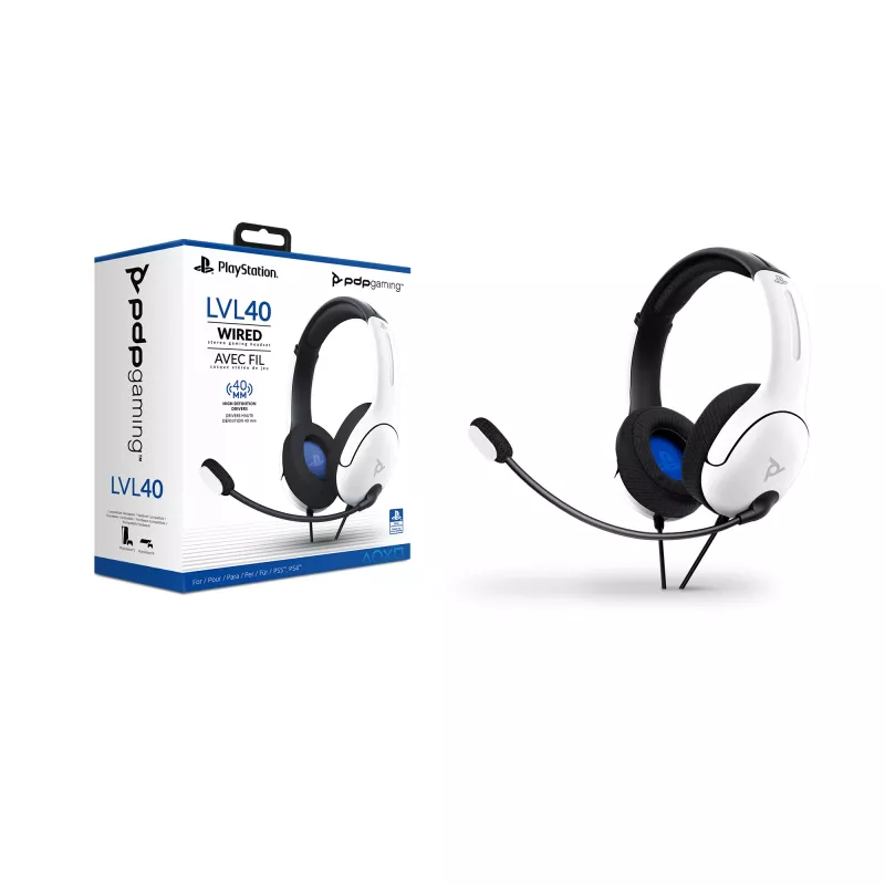 PDP LVL40 headset bedraad hoofdband gaming wit