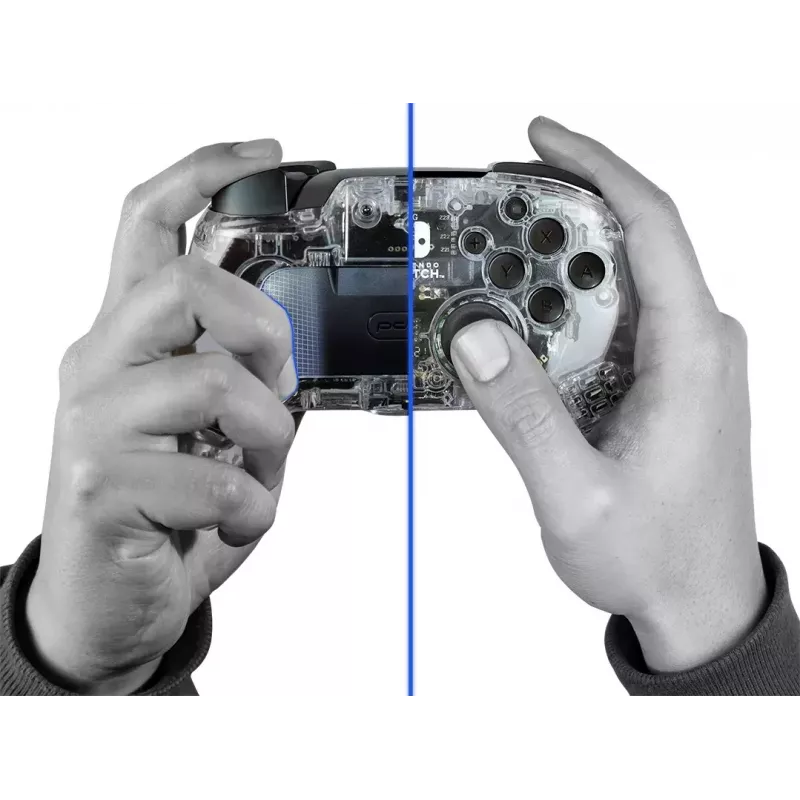 PDP Afterglow zwart, transparant gamepad analoog / digitaal Nintendo Switch, Nintendo Switch Lite, Nintendo Switch OLED