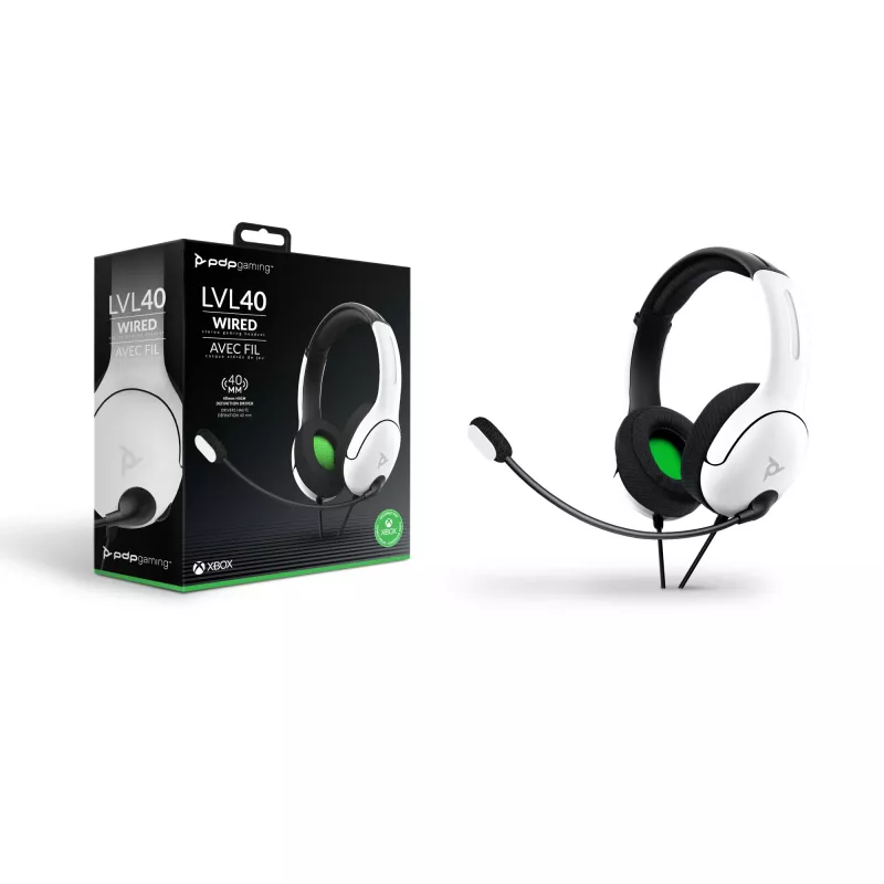 PDP LVL40 headset bedraad hoofdband gaming wit