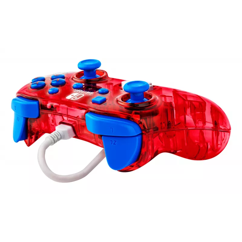 PDP Rock Candy: Mario Punch rood, transparant USB-gamepad analoog/digitaal Nintendo Switch, Nintendo Switch Lite, Nintendo Switch OLED