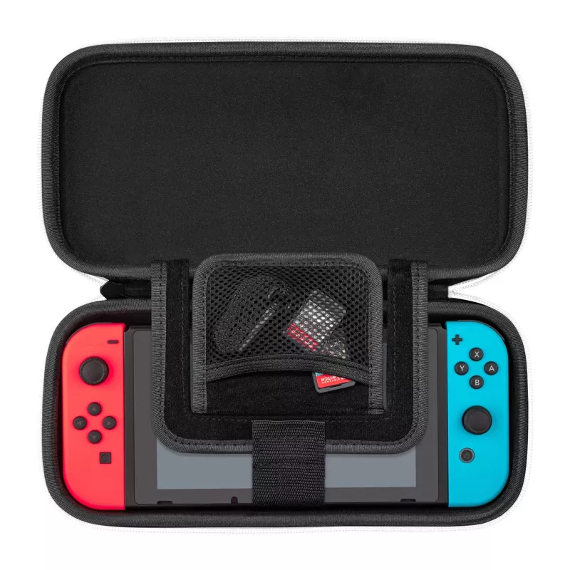 PDP slank Deluxe: zwart & wit hardshell-hoes Nintendo zwart, wit