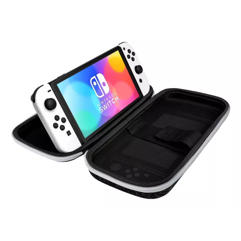 PDP slank Deluxe: zwart & wit hardshell-hoes Nintendo zwart, wit