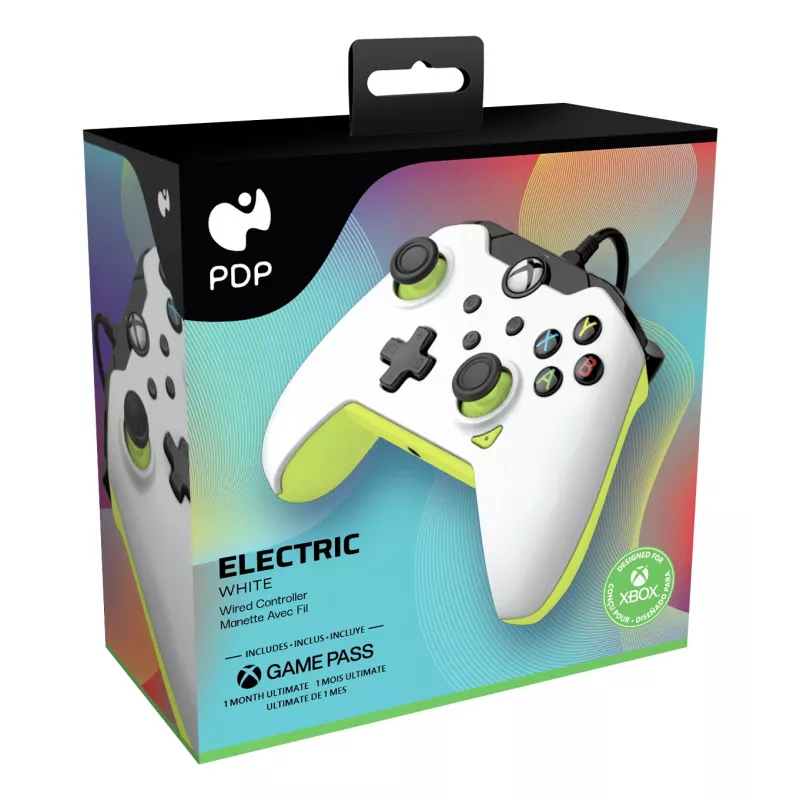 PDP bedrade controller: Electric White - Xbox Series X|S, Xbox One, Xbox, Windows 10/11