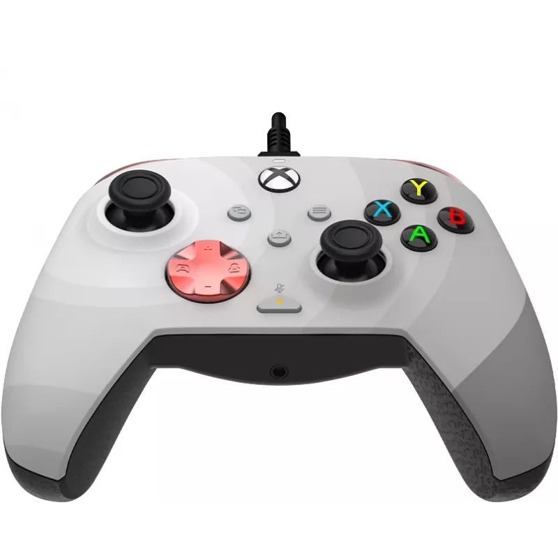 Gamepad PDP Rematch Advanced – bekabelde USB-C-controller voor pc, Xbox One, Xbox Series X|S – zwart/rood/wit, 2,43 m kabel