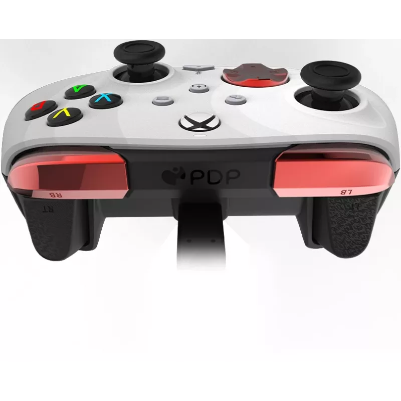 Gamepad PDP Rematch Advanced – bekabelde USB-C-controller voor pc, Xbox One, Xbox Series X|S – zwart/rood/wit, 2,43 m kabel