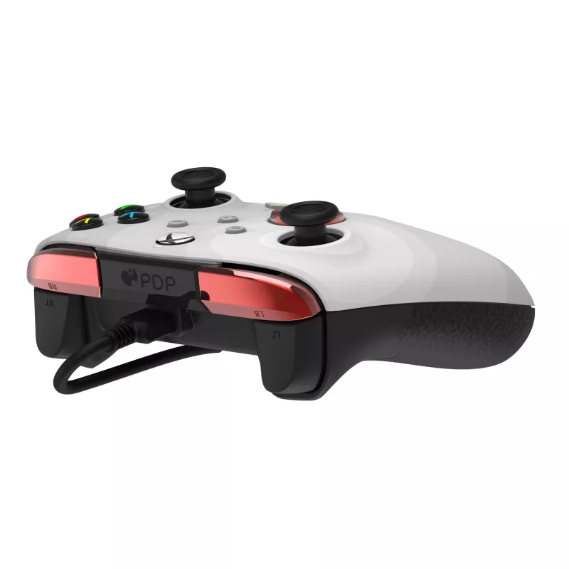 Gamepad PDP Rematch Advanced – bekabelde USB-C-controller voor pc, Xbox One, Xbox Series X|S – zwart/rood/wit, 2,43 m kabel