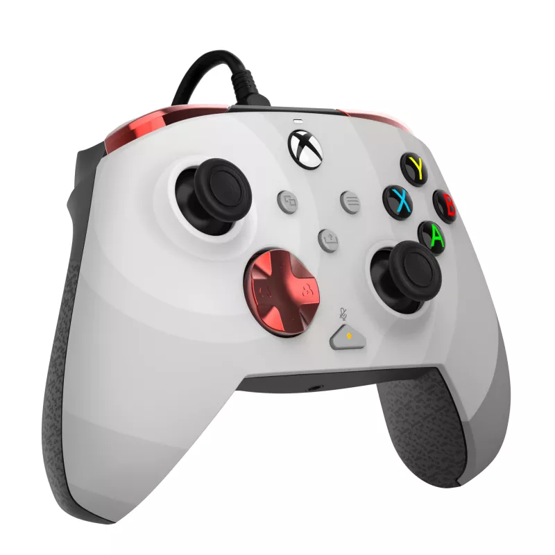 Gamepad PDP Rematch Advanced – bekabelde USB-C-controller voor pc, Xbox One, Xbox Series X|S – zwart/rood/wit, 2,43 m kabel