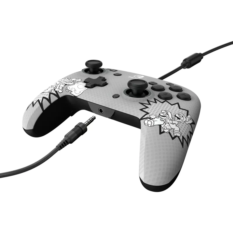 PDP REMATCH: Comic Attack zwart, grijs, wit USB-gamepad analoog/digitaal Nintendo Switch, Nintendo Switch OLED