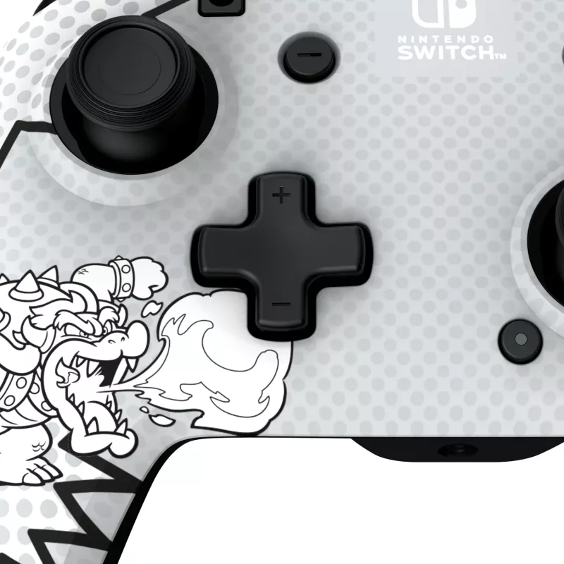 PDP REMATCH: Comic Attack zwart, grijs, wit USB-gamepad analoog/digitaal Nintendo Switch, Nintendo Switch OLED