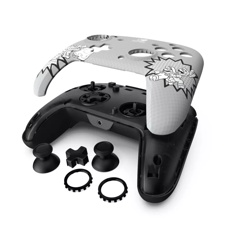 PDP REMATCH: Comic Attack zwart, grijs, wit USB-gamepad analoog/digitaal Nintendo Switch, Nintendo Switch OLED