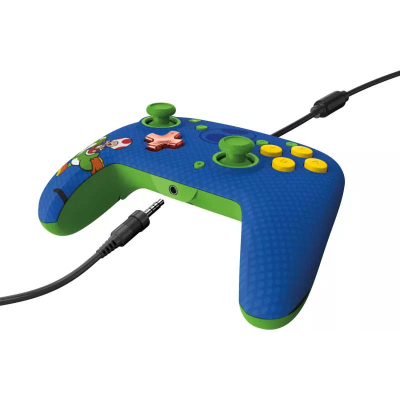 PDP REMATCH bekabelde controller: Yoshi & Toad, gamepad, Nintendo Switch, Nintendo Switch OLED, D-pad, home-knop, analoog/digitaal, bekabeld, USB