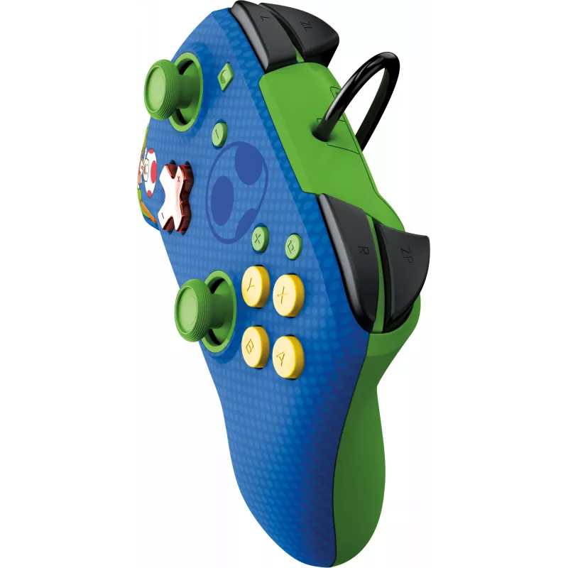 PDP REMATCH bekabelde controller: Yoshi & Toad, gamepad, Nintendo Switch, Nintendo Switch OLED, D-pad, home-knop, analoog/digitaal, bekabeld, USB