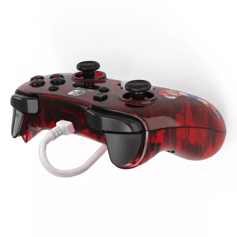 PDP Rock Candy: Mario Punch rood, transparant USB-gamepad analoog/digitaal Nintendo Switch, Nintendo Switch Lite, Nintendo Switch OLED