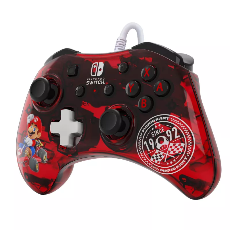 PDP Rock Candy: Mario Punch rood, transparant USB-gamepad analoog/digitaal Nintendo Switch, Nintendo Switch Lite, Nintendo Switch OLED