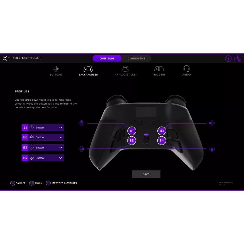 PDP Victrix Pro BFG voor PlayStation 5, PlayStation 4 en Windows 10/11 pc