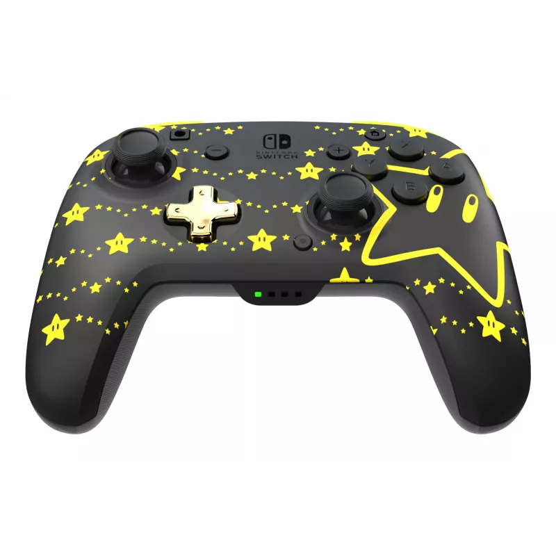 PDP REMATCH GLOW zwart, geel gamepad analoog/digitaal Nintendo Switch, Nintendo Switch OLED