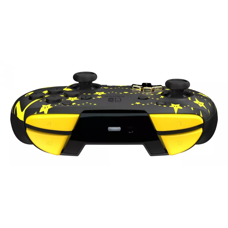 PDP REMATCH GLOW zwart, geel gamepad analoog/digitaal Nintendo Switch, Nintendo Switch OLED