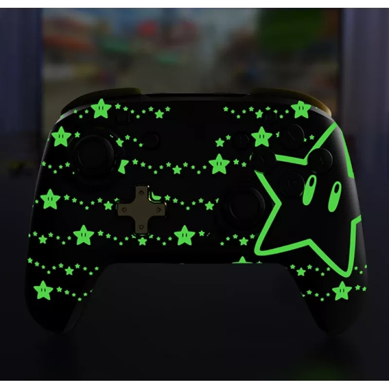 PDP REMATCH GLOW zwart, geel gamepad analoog/digitaal Nintendo Switch, Nintendo Switch OLED