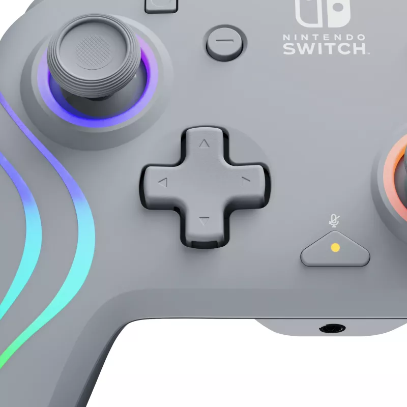 PDP Afterglow Wave grijs USB-gamepad analoog/digitaal Nintendo Switch, Nintendo Switch OLED