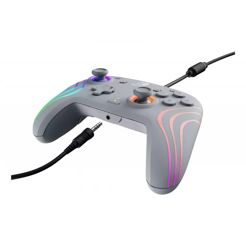 PDP Afterglow Wave grijs USB-gamepad analoog/digitaal Nintendo Switch, Nintendo Switch OLED