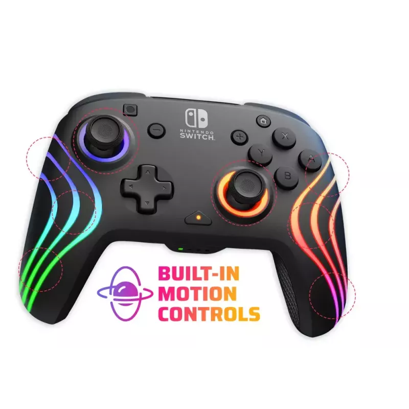 PDP Afterglow Wave zwart USB-gamepad analoog/digitaal Nintendo Switch, Nintendo Switch Lite, Nintendo Switch OLED
