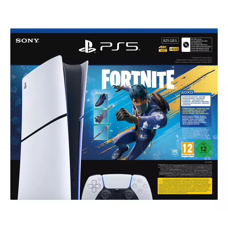 Sony PlayStation 5 (modelgroep - slank) Digital Edition, Fortnite Flowering Chaos-bundel