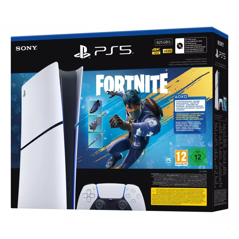 Sony PlayStation 5 (modelgroep - slank) Digital Edition, Fortnite Flowering Chaos-bundel