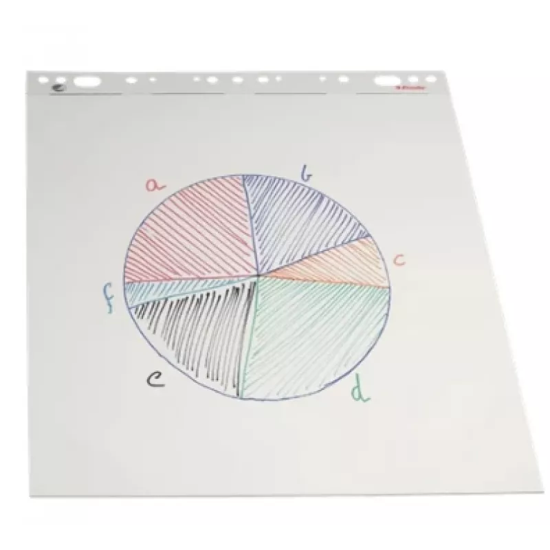Esselte flipchartblok 59x80cm 70g/m² 50 vel, wit, 59x83, 50 vel, 70 g/m²