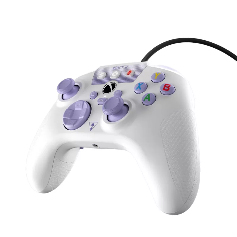 Turtle Beach REACT-R paars, wit USB gamepad pc, Xbox One, Xbox One S, Xbox One X, Xbox Series S, Xbox Series X