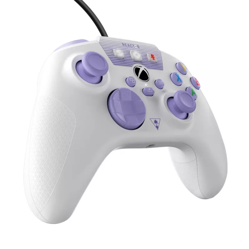 Turtle Beach REACT-R paars, wit USB gamepad pc, Xbox One, Xbox One S, Xbox One X, Xbox Series S, Xbox Series X