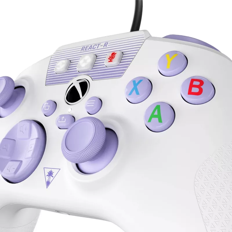 Turtle Beach REACT-R paars, wit USB gamepad pc, Xbox One, Xbox One S, Xbox One X, Xbox Series S, Xbox Series X