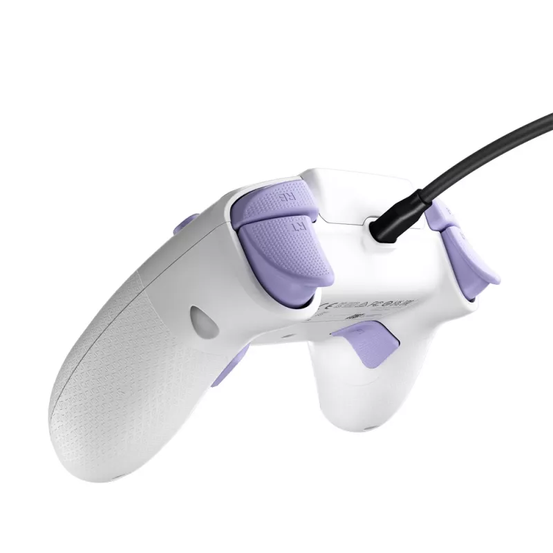 Turtle Beach REACT-R paars, wit USB gamepad pc, Xbox One, Xbox One S, Xbox One X, Xbox Series S, Xbox Series X