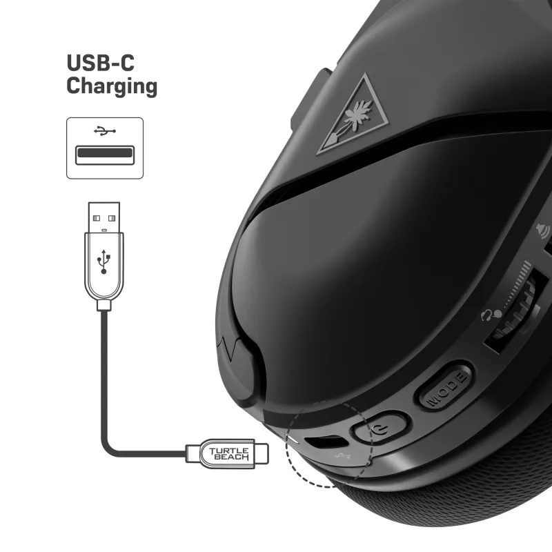 Headset Turtle Beach Stealth 600 Gen 2 MAX – bedraad & draadloos, USB-C, over-ear, 20–20000 Hz, zwart