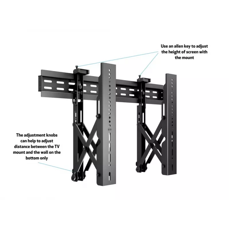 Videowall-montage Multibrackets M Public Push 40-70 inch zwart