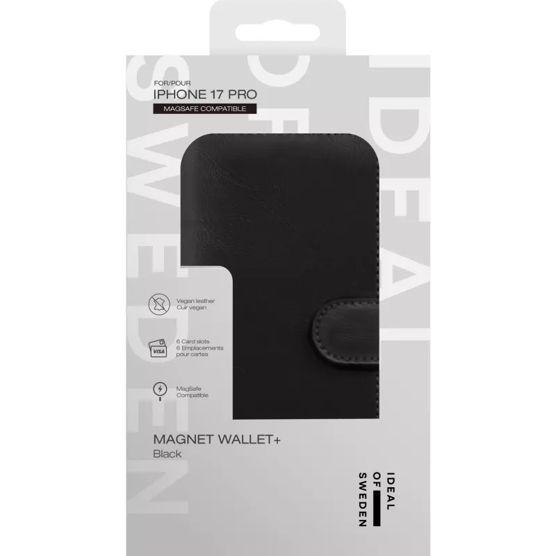 iDeal of Sweden Magnet Wallet+ MagSafe iPhone 17 Pro zwart