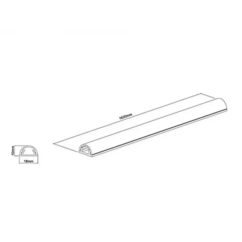 Multibrackets M universele kabelgoot zwart 18 mm breed 1600 mm lang